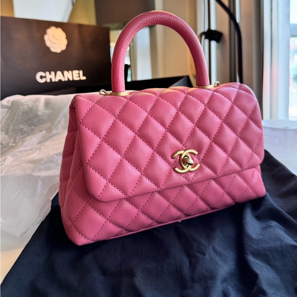 $7500 Authentic Chanel coco Handle Pink Small - Picture 6 of 12
